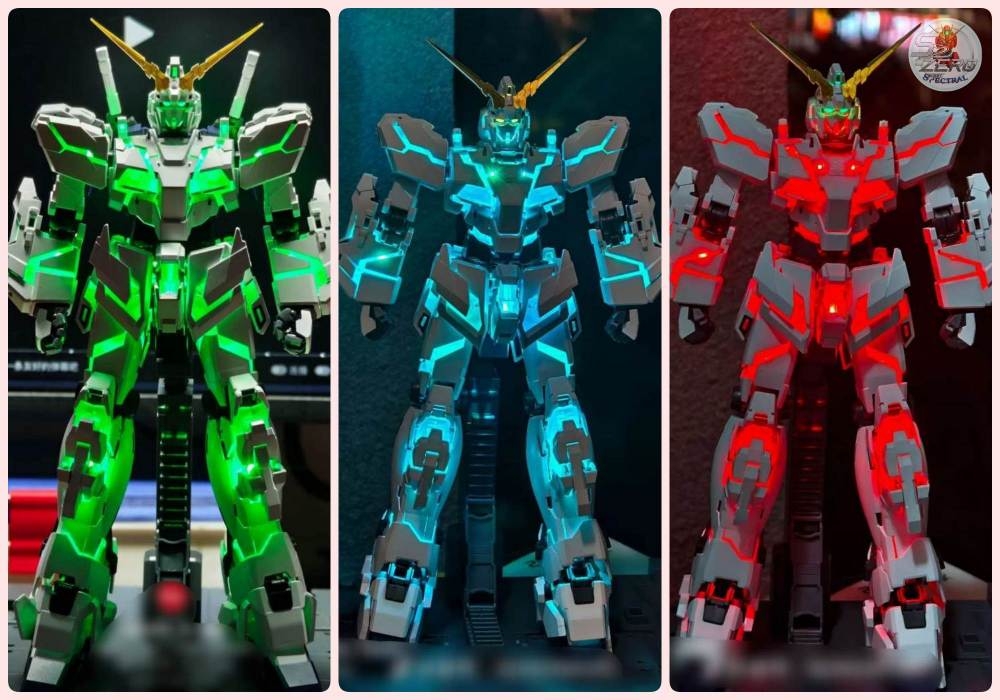 Mô hình lắp ráp MGEX UNICORN 1/100 gundam Final battle + Led light Bluetooth - 7702 Changlong