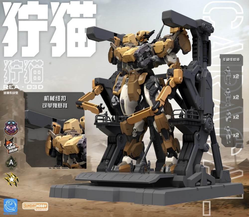 Mô hình lắp ráp MG 1/100 Caracal Desert REA03D - Blue Whale Mingjiang Sunday Hobby