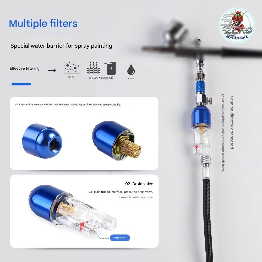 Lọc nước mini cho bút sơn airbrush Air Filter and Water Ustar UA90033 size 1/8