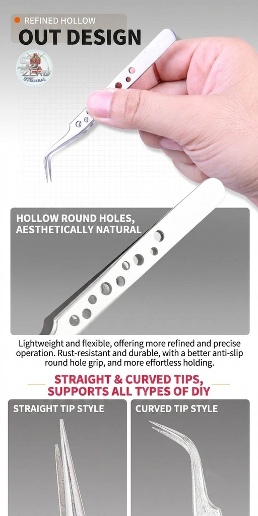 Nhíp Ustar tweezers UA90210 chống tĩnh điện, độ chính xác cao Anti-static High Precision
