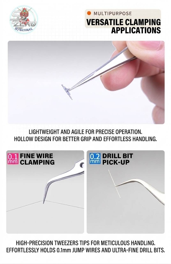 Nhíp Ustar tweezers UA90210 chống tĩnh điện, độ chính xác cao Anti-static High Precision