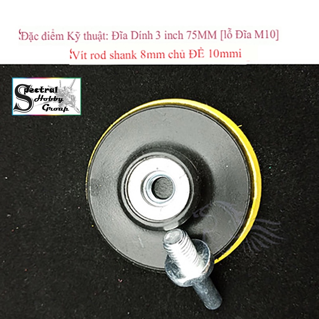 Dụng cụ Đế dán đĩa dính đánh bóng mài nhám (50mm - 100mm) Flocking sticky disc sandpaper
