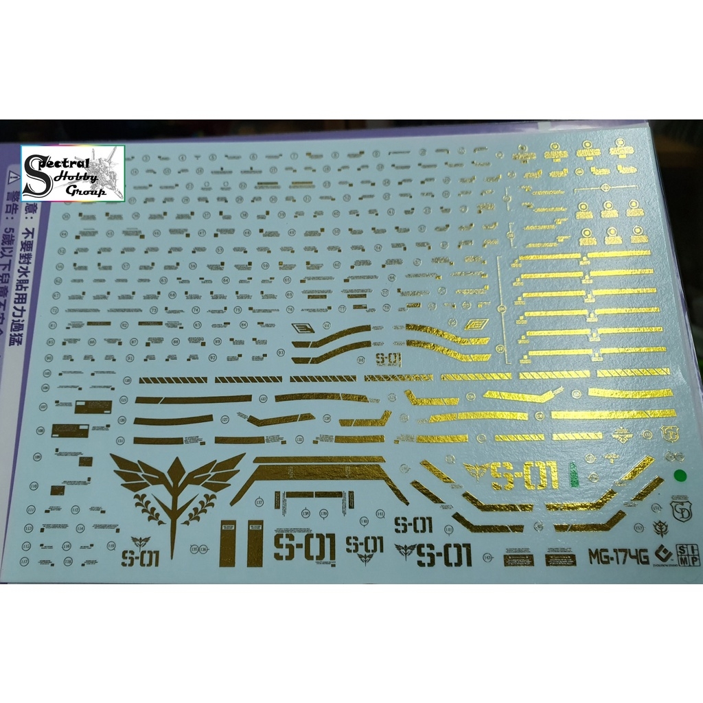 Decal nước dán mô hình SAZABI MG RG HG SD các loại Water sticker