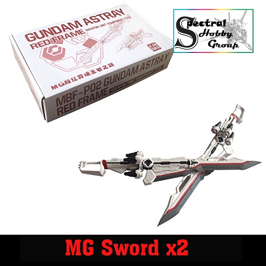 PHụ kiện mô hình MG 1/100 Weapon Unit Sword Caletvwlch honoo HJ Build Weapon Astray Red Blue (không kèm gundam)