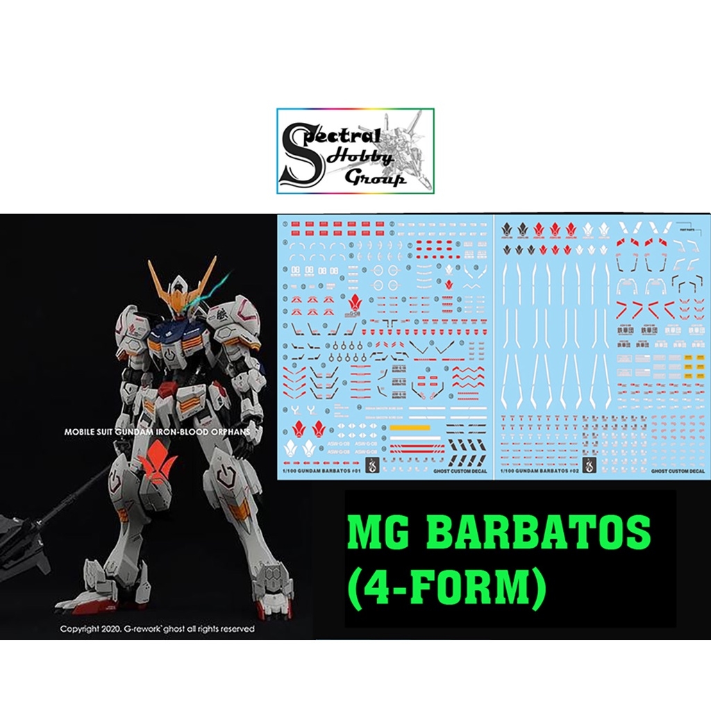 Decal dán mô hình IBO Barbatos 8818 Vidar Bael MG HG HIRM series các loại Water sticker