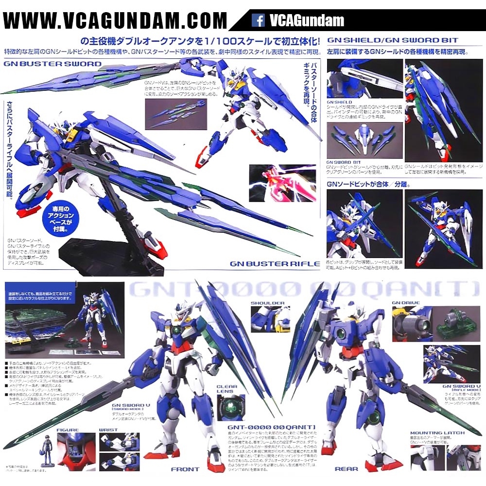 Mô hình lắp ráp MG 00 QANT GUNDAM 00Q GNT-0000 1/100 bandai
