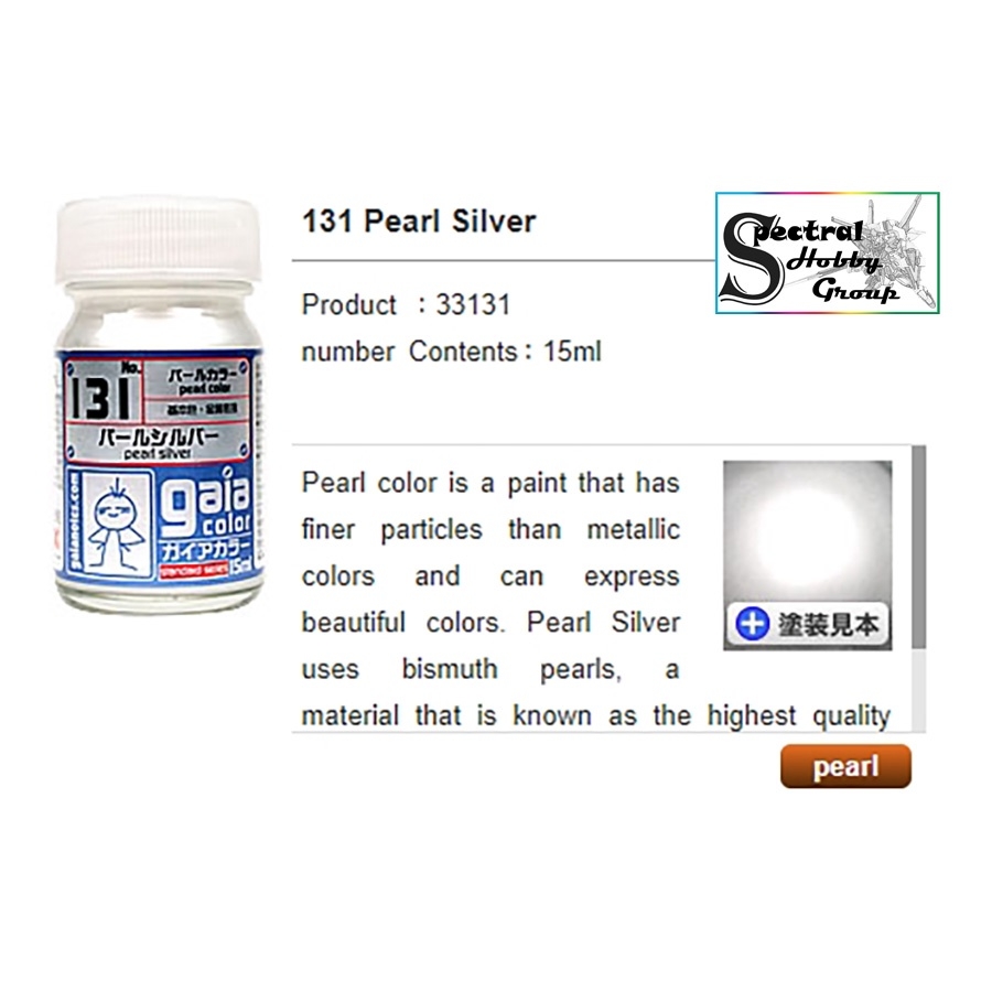 Sơn mô hình GAIA màu ngọc trai Pearl color G131-G136 paint lacquer