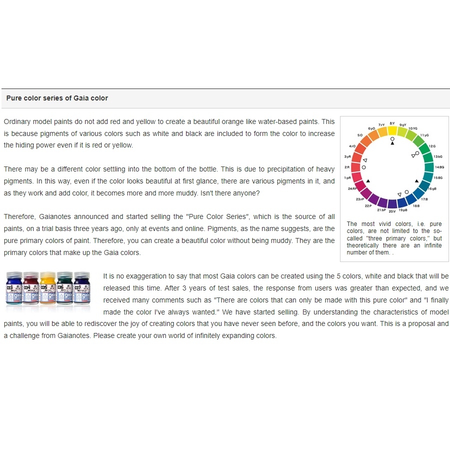 Sơn mô hình GAIA Sunin màu tinh khiết Primary Pure color lacquer