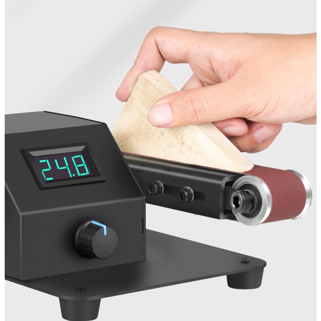 Máy mài đánh bóng dây đai chuyển góc Grinder Abrasive Belt Mini Polishing Battery Longxiang