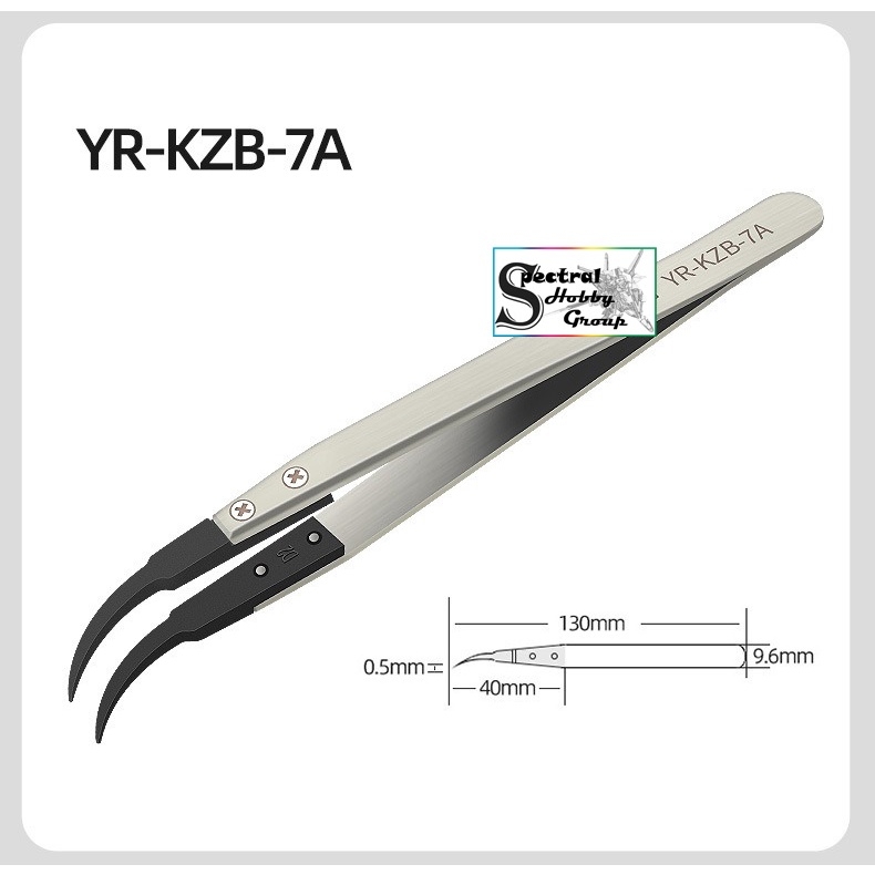 Nhíp gắp cho mô hình decal gundam bảng mạch YR-KZB Anti-static tweezers stainless steel head plastic