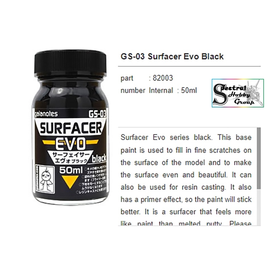 Sơn mô hình Gaia Ex series 01 02 03 04 05 06 Surfacer EVO series