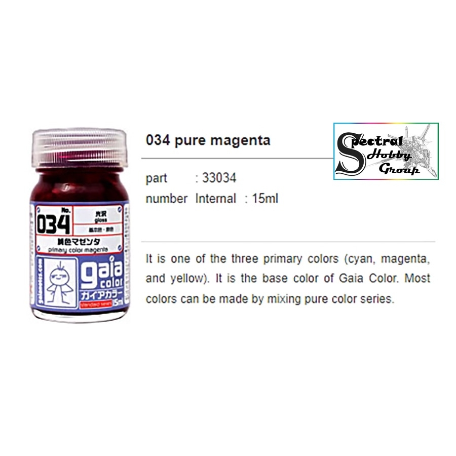 Sơn mô hình GAIA Sunin màu tinh khiết Primary Pure color lacquer