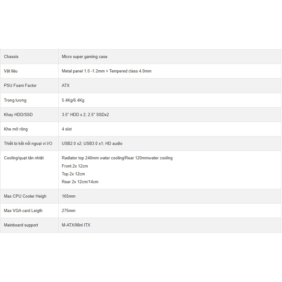 Vỏ case máy tính vsp-k Custom Anime Gundam Micro-ATX ITX