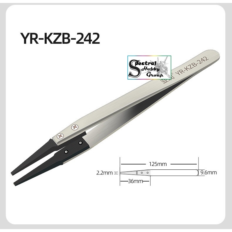 Nhíp gắp cho mô hình decal gundam bảng mạch YR-KZB Anti-static tweezers stainless steel head plastic