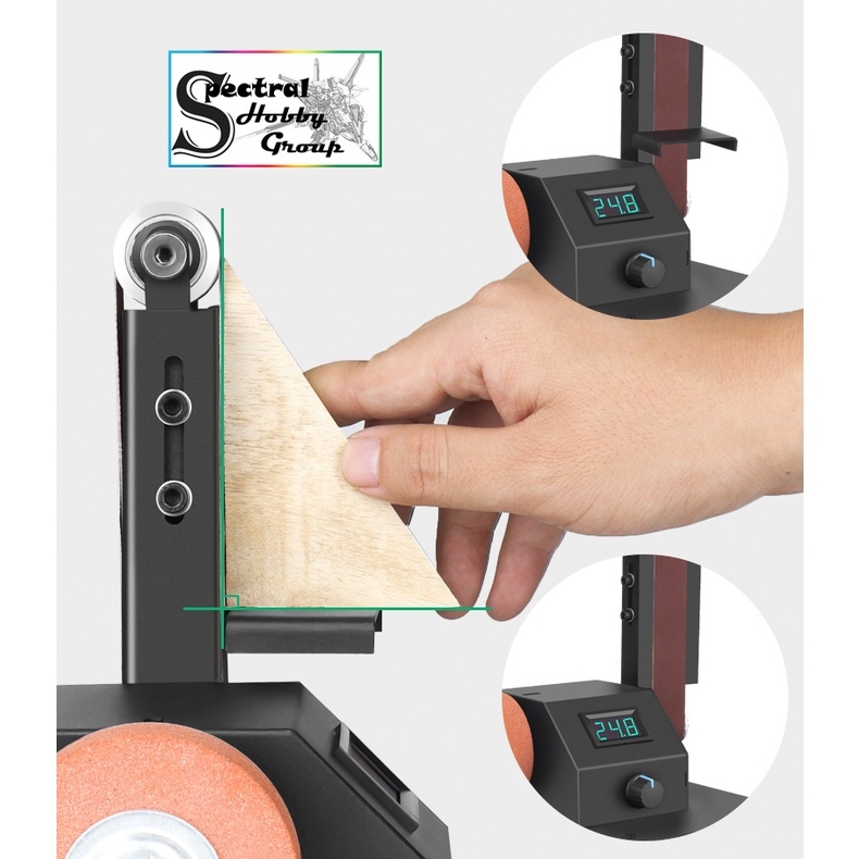 Máy mài đánh bóng dây đai chuyển góc Grinder Abrasive Belt Mini Polishing Battery Longxiang