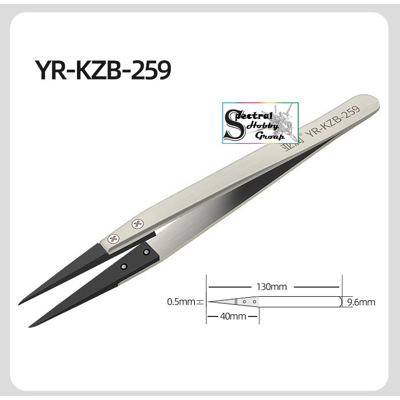 Nhíp gắp cho mô hình decal gundam bảng mạch YR-KZB Anti-static tweezers stainless steel head plastic