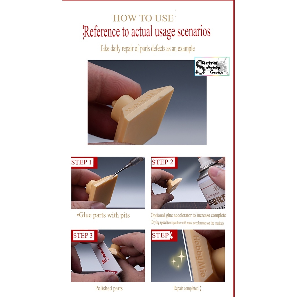 Keo HOBBY MIO dính mô hình đa năng nhựa kim loại gỗ đá gốm thuỷ tinh Instant Glue Free White Hair model