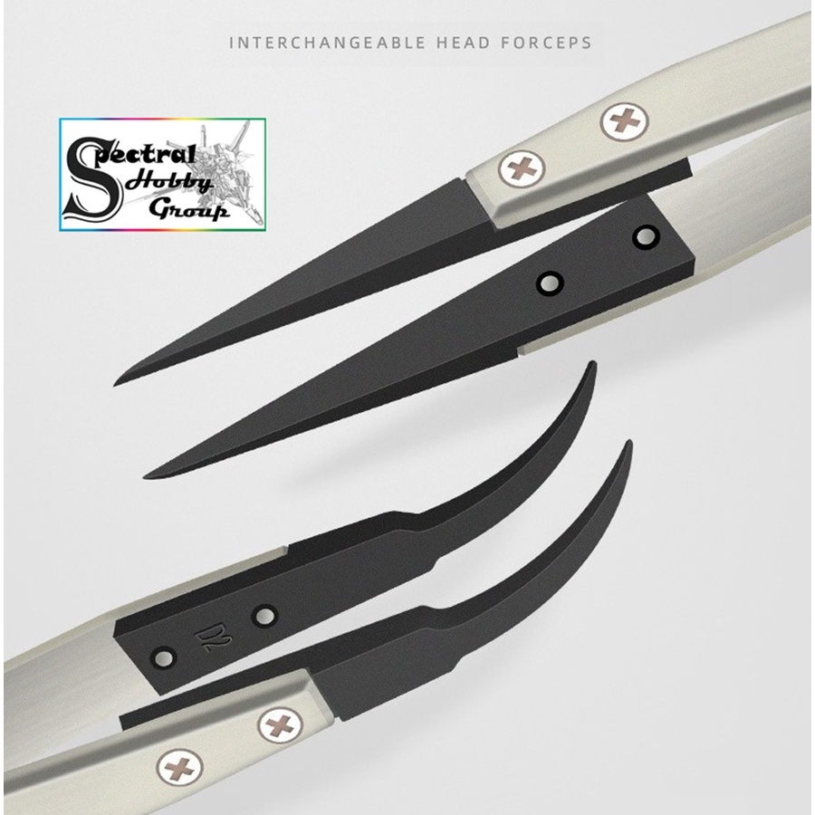 Nhíp gắp cho mô hình decal gundam bảng mạch YR-KZB Anti-static tweezers stainless steel head plastic