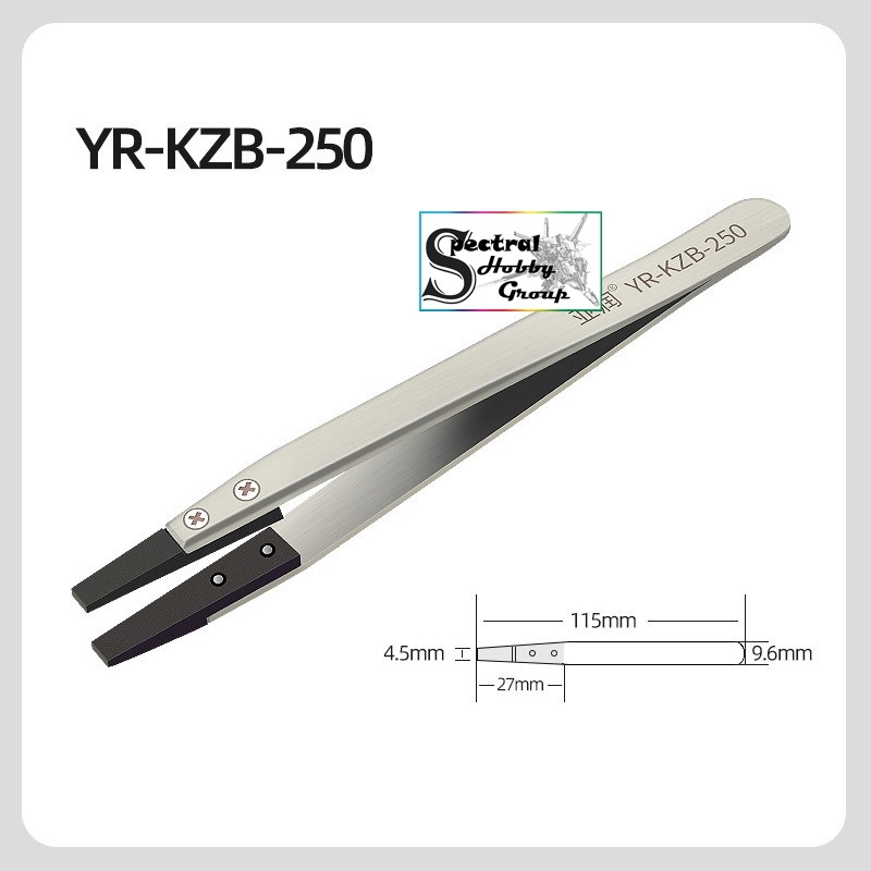 Nhíp gắp cho mô hình decal gundam bảng mạch YR-KZB Anti-static tweezers stainless steel head plastic
