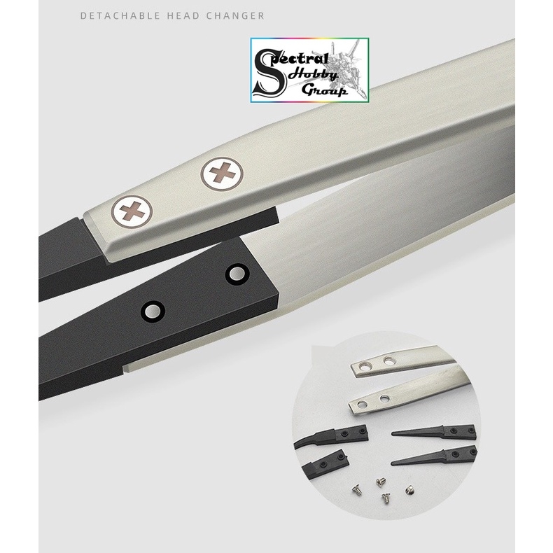 Nhíp gắp cho mô hình decal gundam bảng mạch YR-KZB Anti-static tweezers stainless steel head plastic