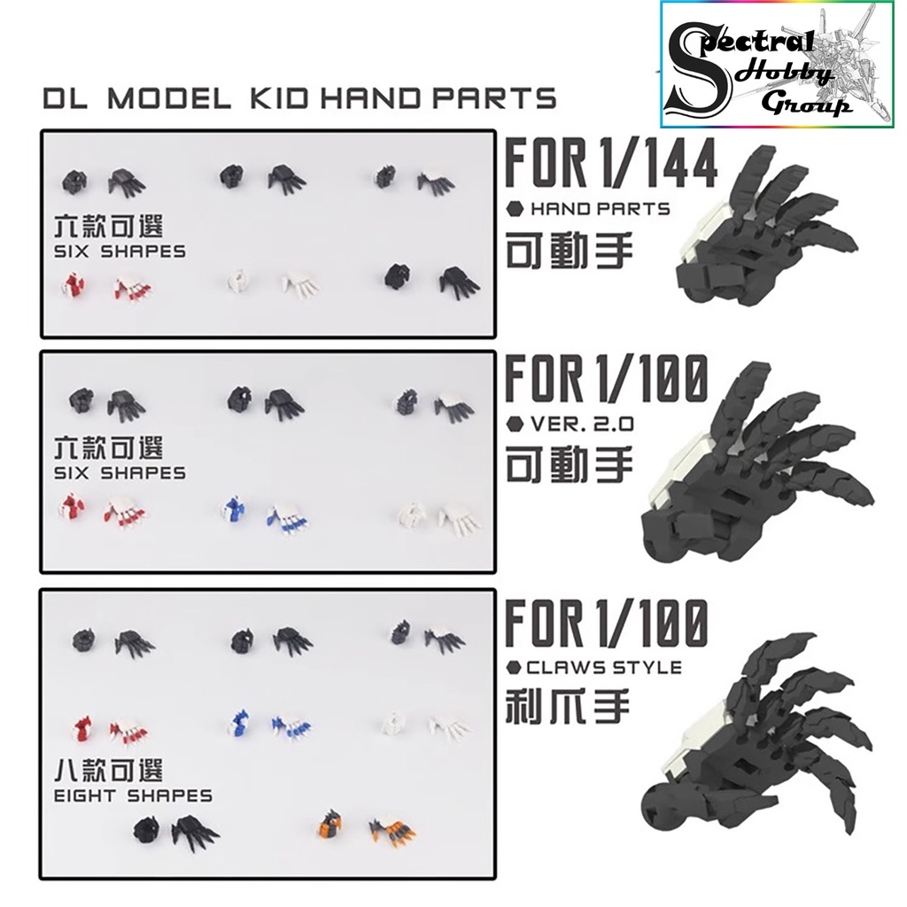 Phụ kiện đôi tay động móng vuốt 1/100 CLAWS HAND SET cho các loại gundam MG dalin model