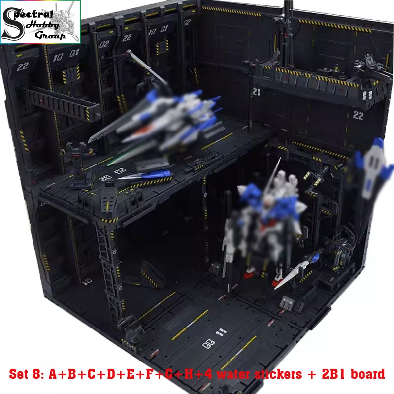 Mô hình lắp ghép CG Domain Base sa bàn xưởng set 8 bộ HANGAR