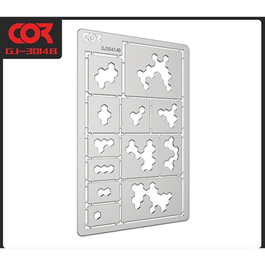 Dụng cụ CORMAKE sơn tạo hình camo dàn di các loại GJ3014 Camouflage Template Gundam tank model