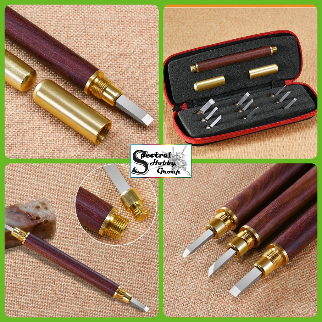 Dụng cụ bút dao khắc mỹ thuật đá gỗ nhựa giấy Chisel carving knife tungsten steel seal cutting wood stone