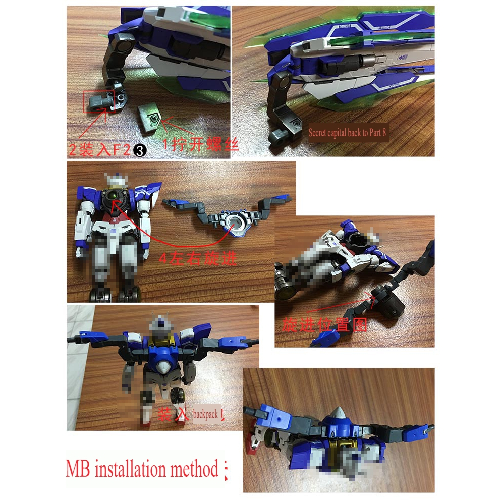 Phụ kiện mô hình Full Saber Blade Sword IV / Shield Blade connector cho MG MB 00Q QanT - CG model