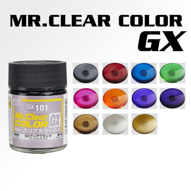 Sơn mô hình màu trong Clear Transparent MR.Hobby color GX101~GX111 C47-C50 paint lacquer