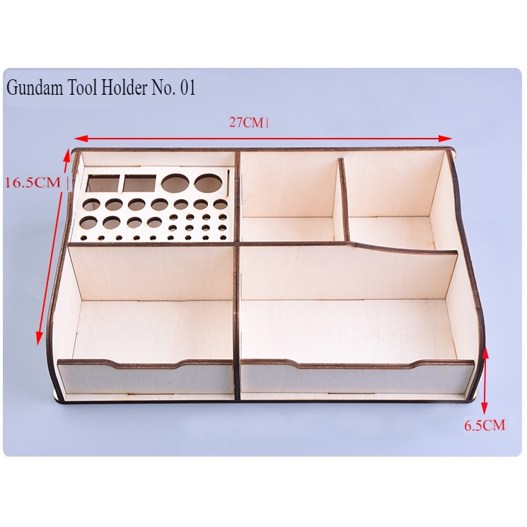 Hộp khay kệ gỗ đựng dụng cụ mô hình Gundam tool holder parts storage rack các loại