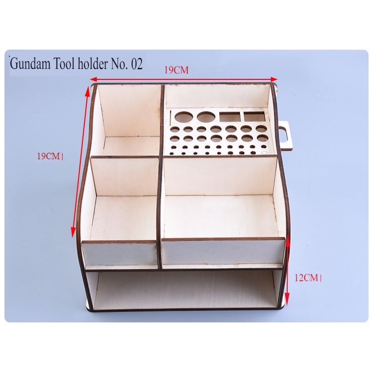Hộp khay kệ gỗ đựng dụng cụ mô hình Gundam tool holder parts storage rack các loại