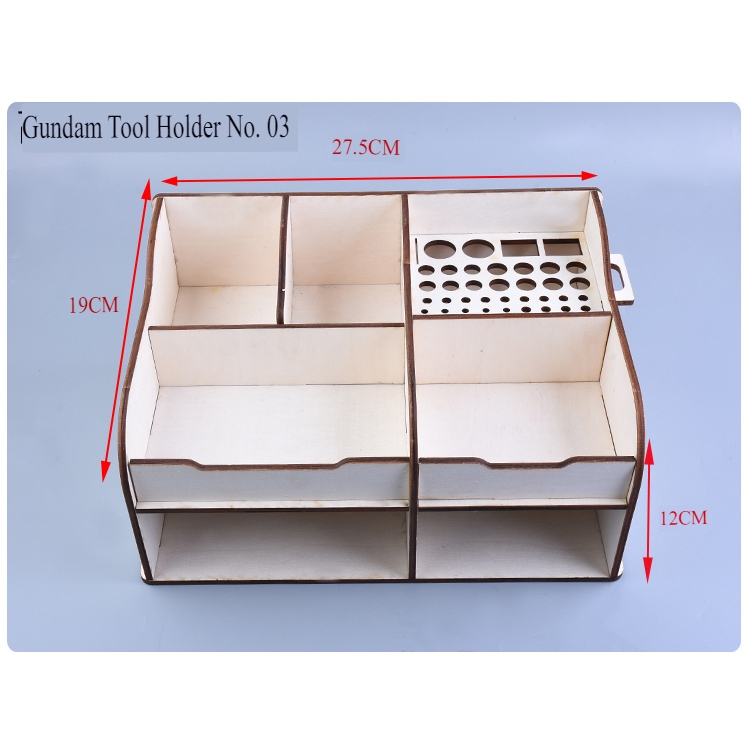 Hộp khay kệ gỗ đựng dụng cụ mô hình Gundam tool holder parts storage rack các loại