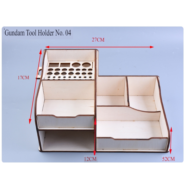 Hộp khay kệ gỗ đựng dụng cụ mô hình Gundam tool holder parts storage rack các loại