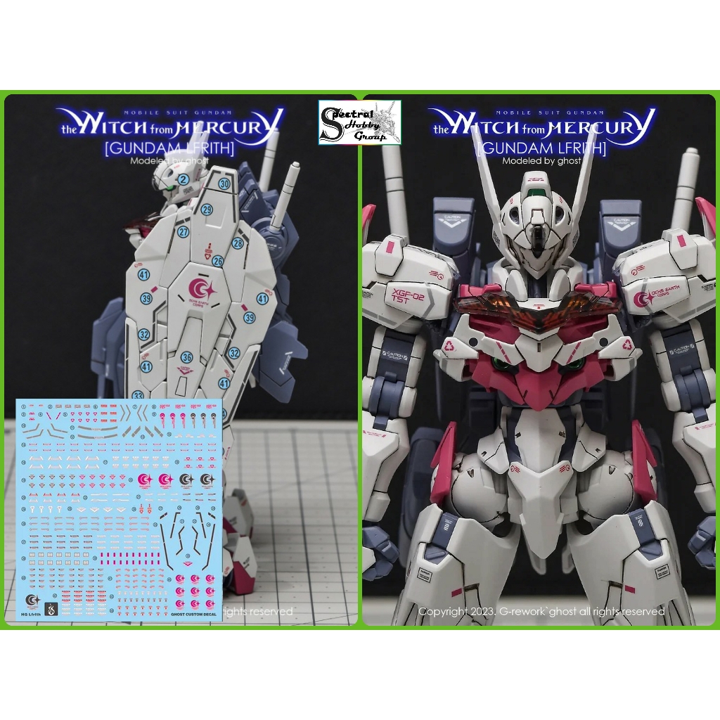 Decal nước dán mô hình LFRITH | UR | THORN JIU Gundam WITCH MERCURY water sticker