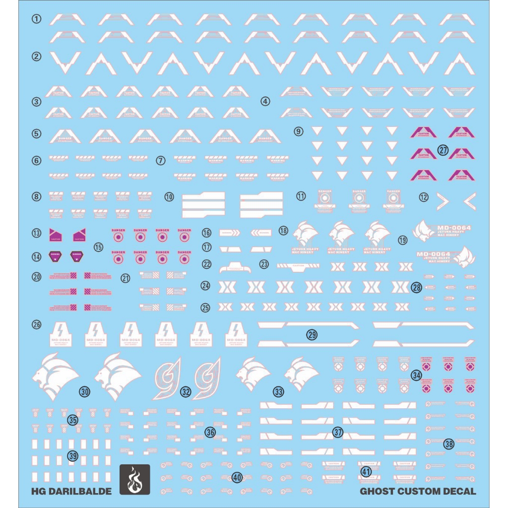 Decal nước dán mô hình DARILBALDE Gundam WITCH FROM MERCURY các loại water sticker