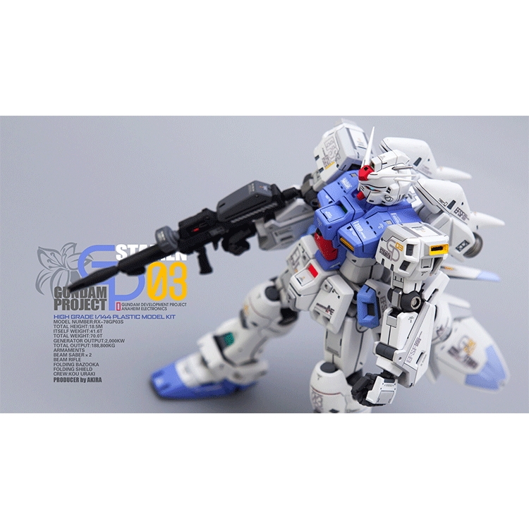Decal nước dán mô hình HG GP03D Dendrobium RX-78 Gundam Water sticker