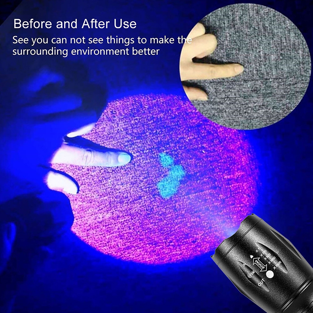 Đèn Pin Mini Phóng To 150LM XPE Ánh Sáng Trắng & UV Tím 395