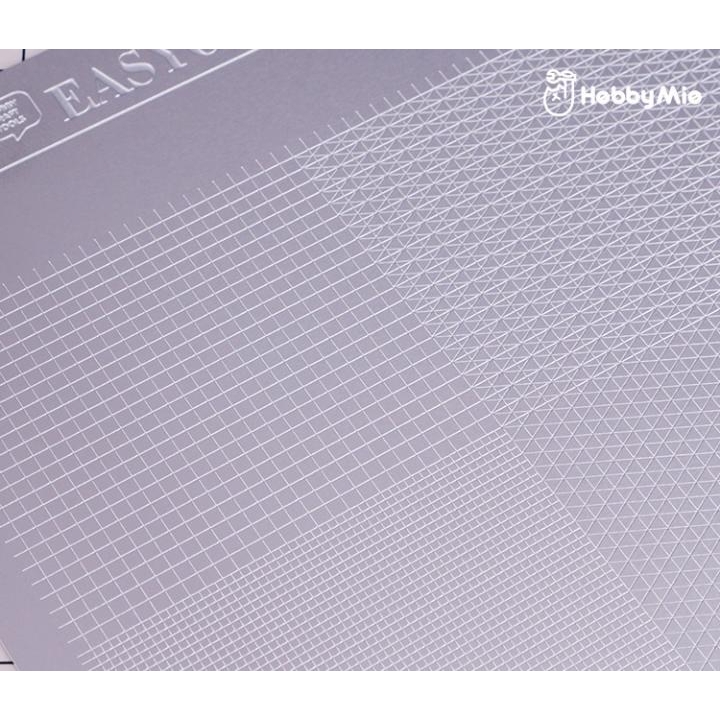 Dụng cụ HOBBY MIO bảng mẫu cắt masking template Metal Cover Tape Cutting Plate