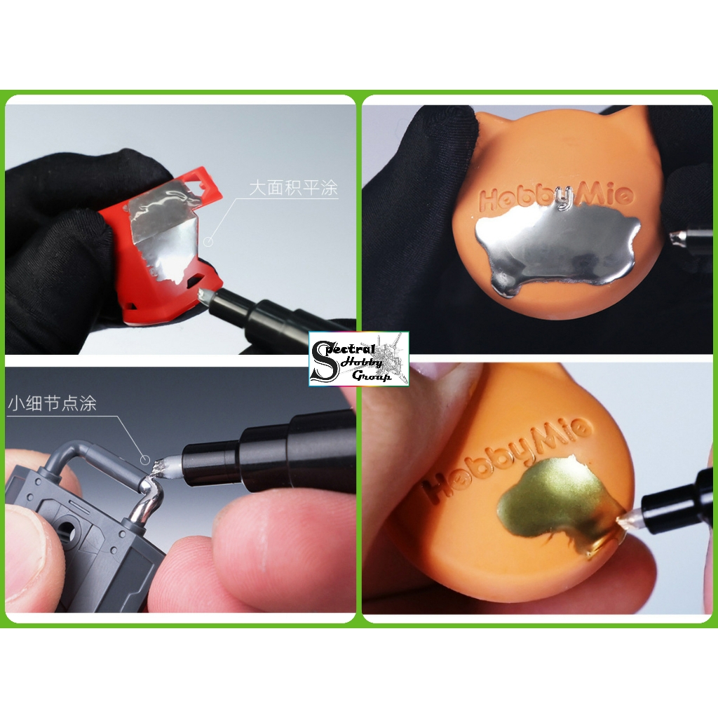 Bút sơn mô hình Hobby Mio Super metallic Gold Chrome silver Paint Color Pen Gundam marker