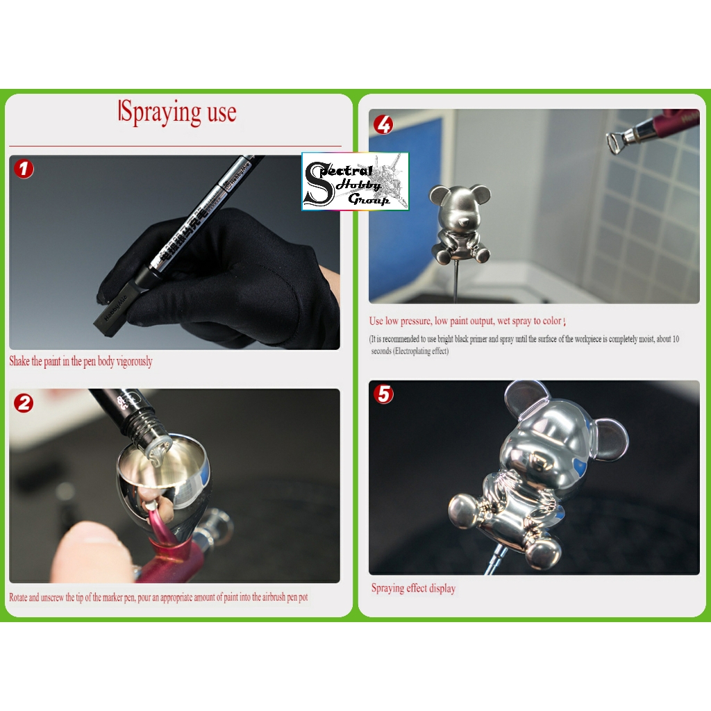 Bút sơn mô hình Hobby Mio Super metallic Gold Chrome silver Paint Color Pen Gundam marker