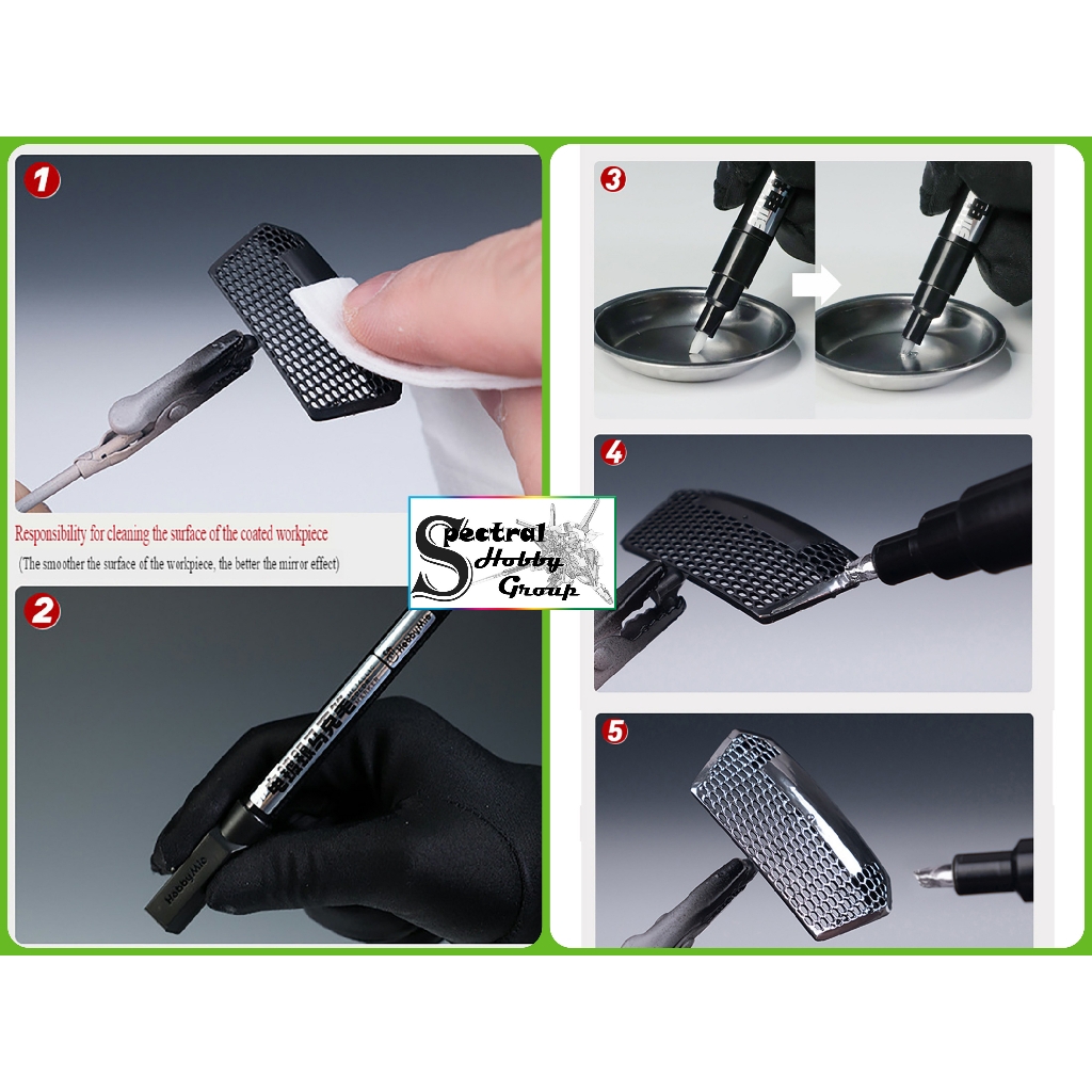 Bút sơn mô hình Hobby Mio Super metallic Gold Chrome silver Paint Color Pen Gundam marker