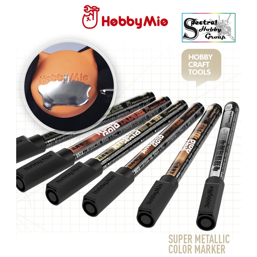 Bút sơn mô hình Hobby Mio Super metallic Gold Chrome silver Paint Color Pen Gundam marker