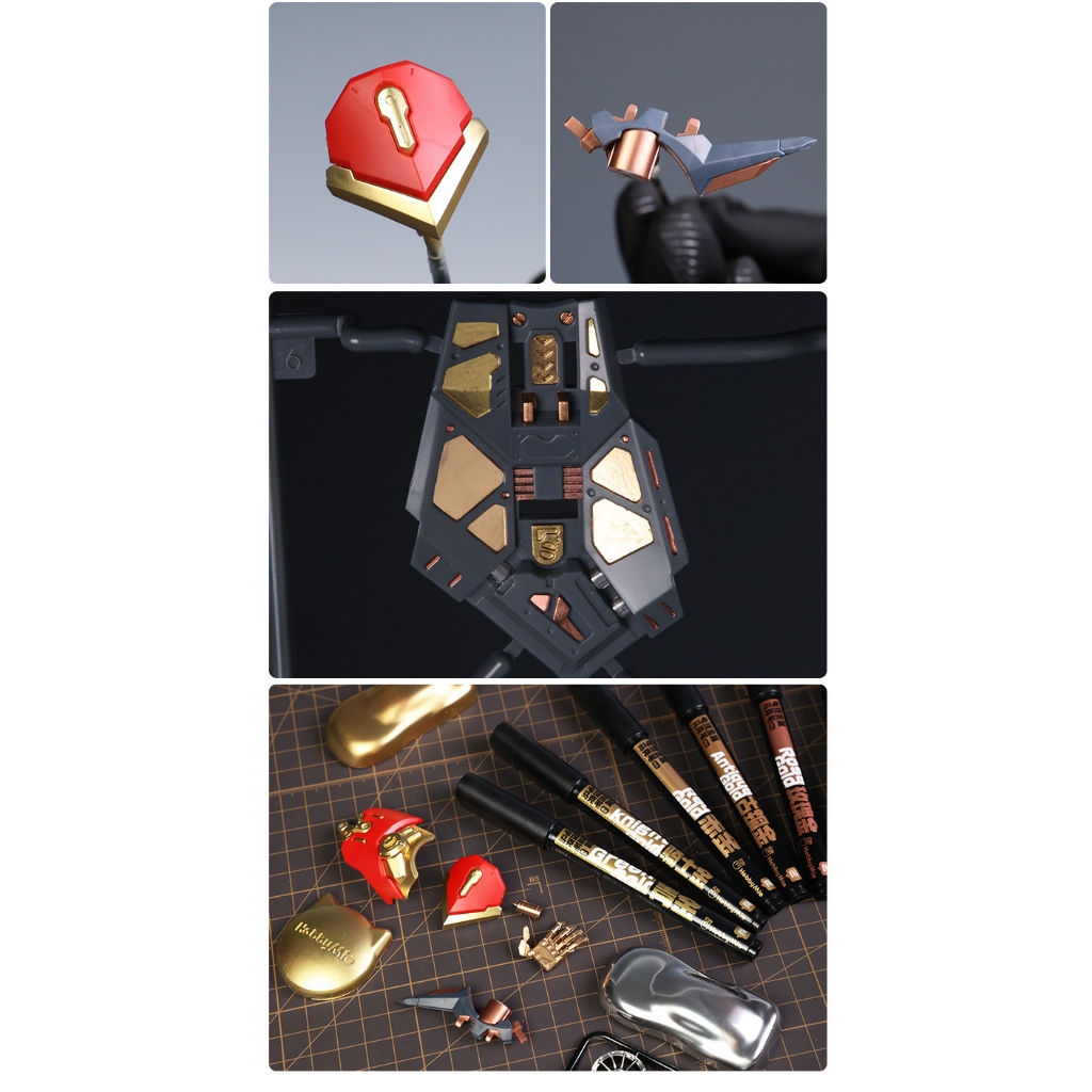 Bút sơn mô hình Hobby Mio Super metallic Gold Chrome silver Paint Color Pen Gundam marker