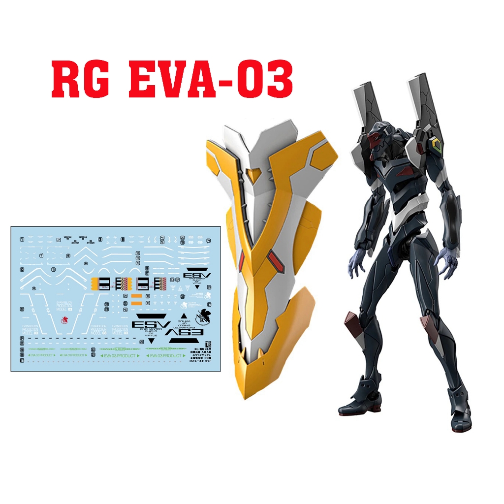 Decal nước dán mô hình RG HG Evangelion EVA Unit 00 01 02 03 04 06 08 Water sticker