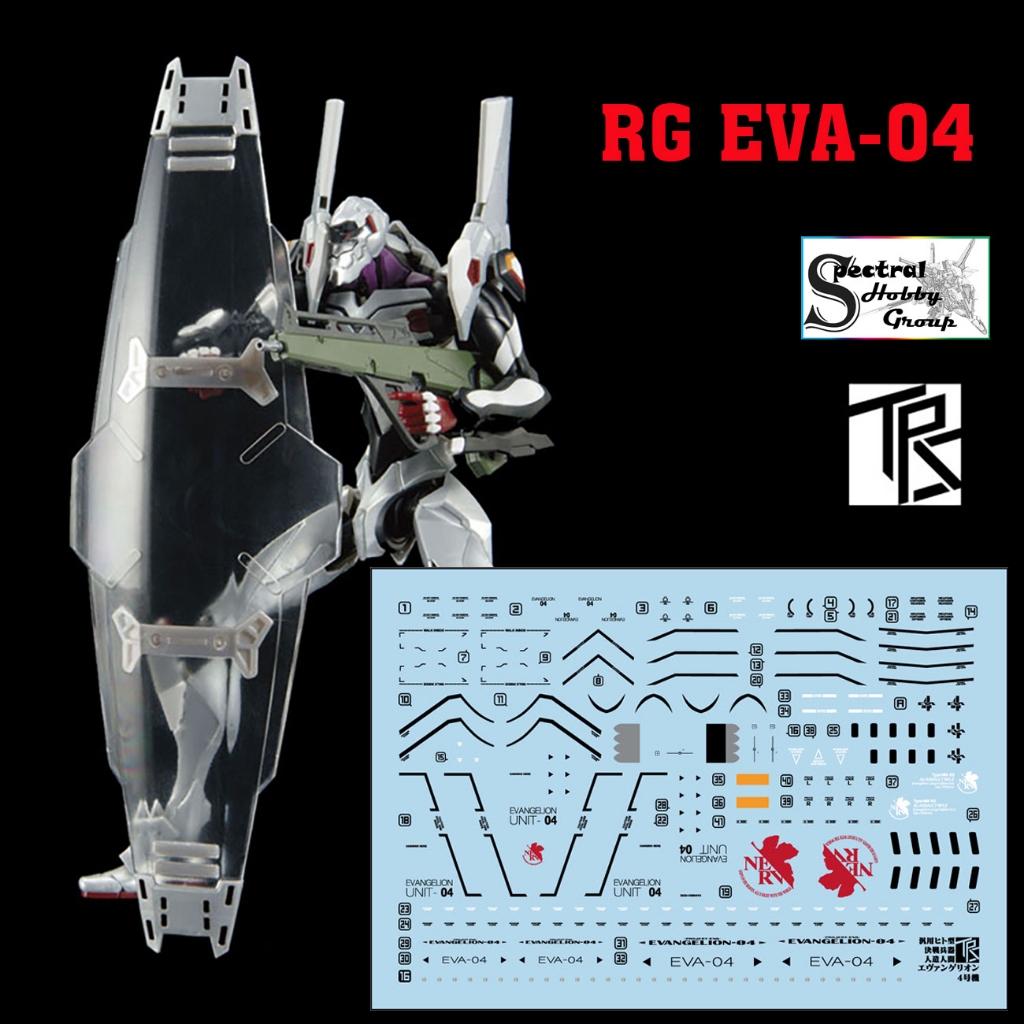 Decal nước dán mô hình RG HG Evangelion EVA Unit 00 01 02 03 04 06 08 Water sticker