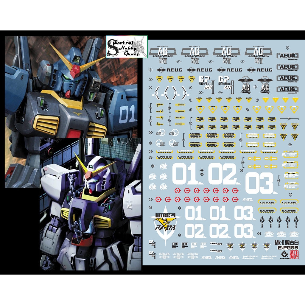 Decal nước dán mô hình Gundam MKII RX178 Mk-II MK2 8815 8817 PG MG RG HG Water sticker