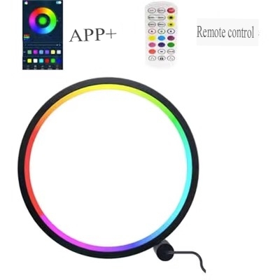 Đèn Led Ring Tròn RGB Circle 25cm APP Và Remote nháy theo nhạc làm phông nền chụp ảnh trang trí sáng tạo