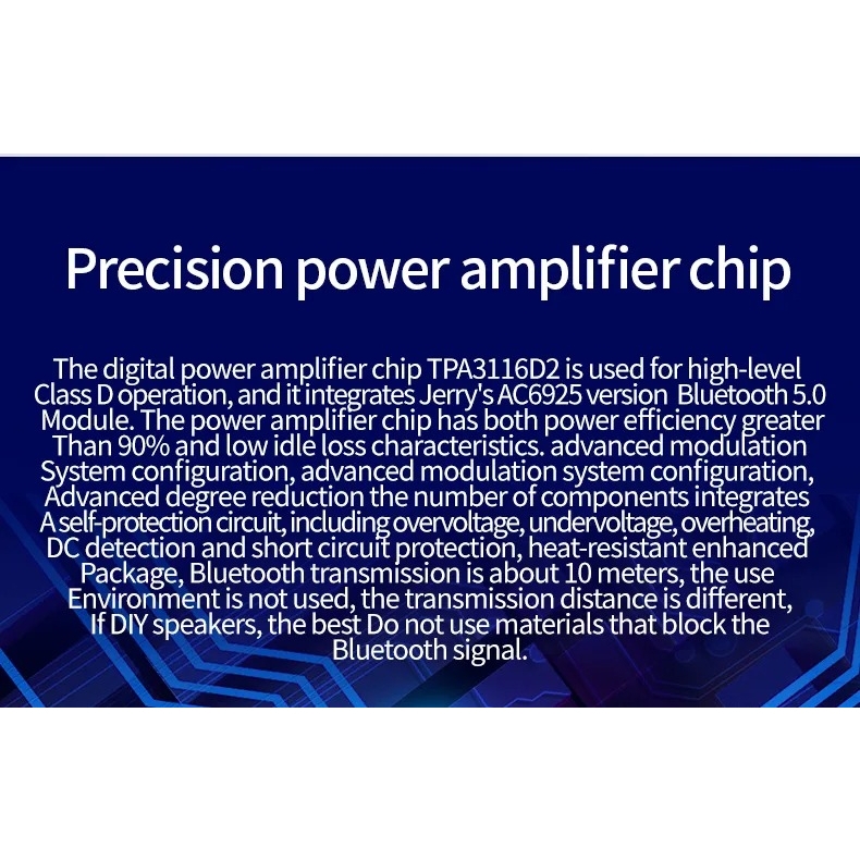 Mạch khuếch đại âm thanh TPA3116D2 2.0 kênh 2* 120W bluetooth 5.0 chất lượng cao M548 Digital Audio Amplifier