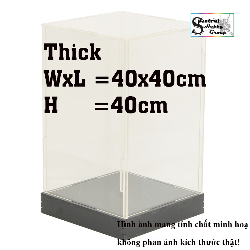 Hộp mica trưng bày các cỡ đựng mô hình Figure Gundam Lego hobby- Display box stand